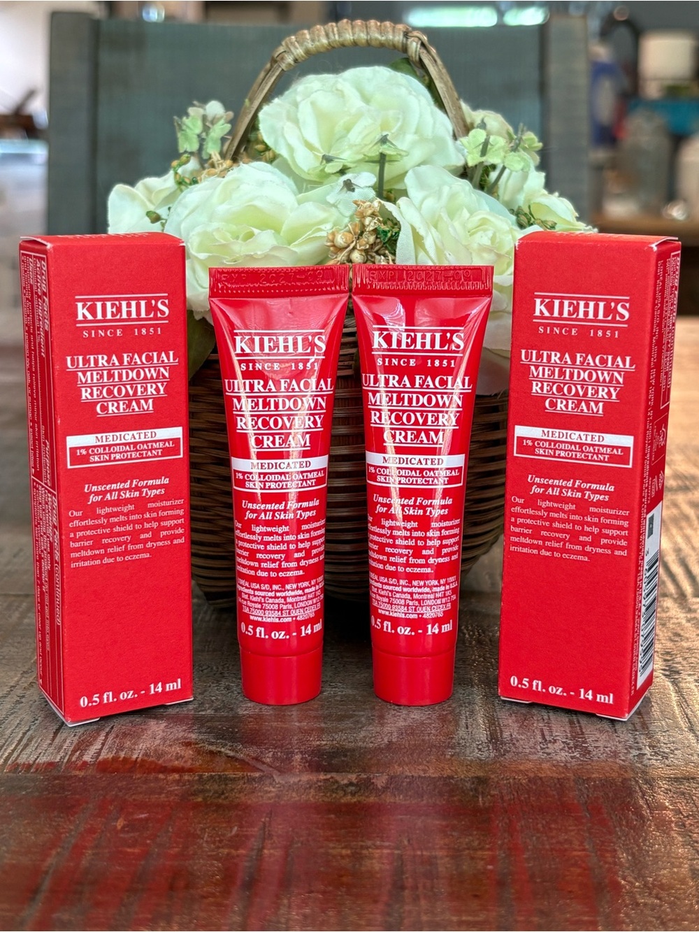 Kiehl’s ULTRA FACIAL Meltdown RECOVERY CREAM Duo 1 OUNCE Total!